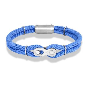 Bracelet Chaîne Moto Bleu